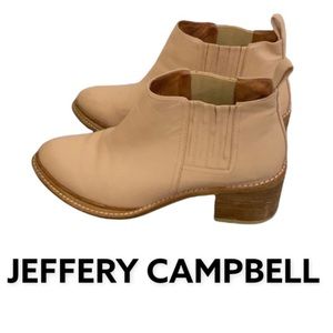 Authentic Jeffery Campbell leather western cowboy ankle boots sz 9.5